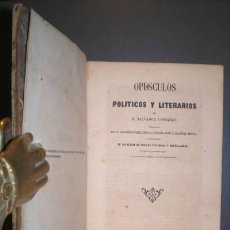 Libros antiguos: COSTANZO, SALVADOR: OPUSCULOS POLITICOS Y LITERARIOS. 1847.. Lote 50716379