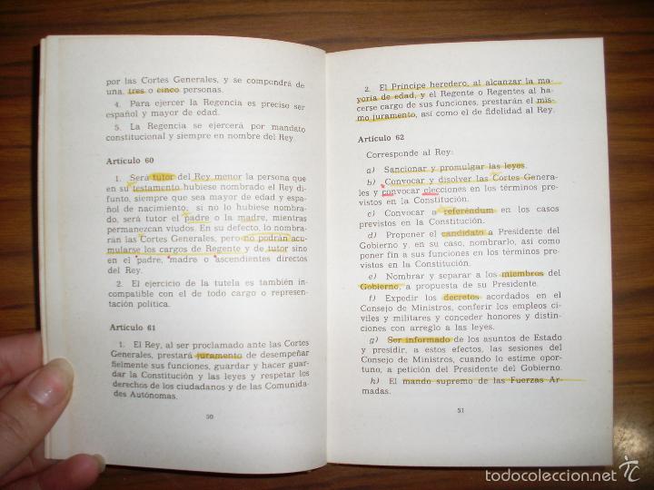 Libros antiguos: CONSTITUCION ESPA&Ntilde;OLA - Foto 5