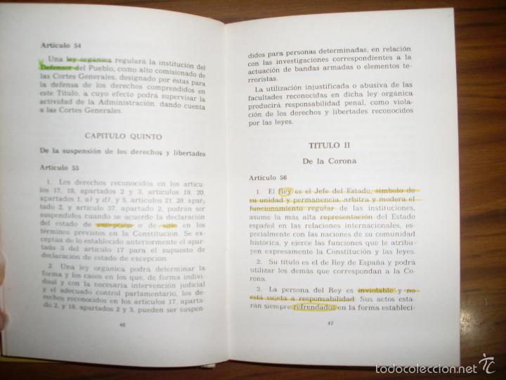 Libros antiguos: CONSTITUCION ESPA&Ntilde;OLA - Foto 7