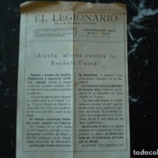 Libros antiguos: ALERTA,ALERTA CONTRA LA ESCUELA UNICA .EL LEGIONARIO DE LA BUENA PRENSA 1931 MADRID