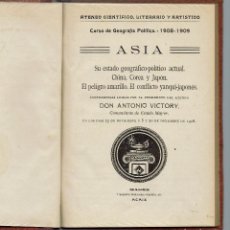 Libros antiguos: ASIA, POR ANTONIO VICTORY. AÑO 1909. (MENORCA.15.7)
