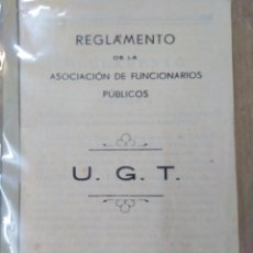 Libros antiguos: REGLAMENTO DE FUNCIONARIOS U. G. T(1936). Lote 191904615