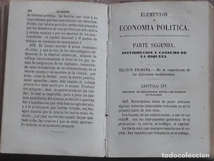 Libros antiguos: ELEMENTOS DE ECONOMIA POLITICA - POR JOSE GARNIER - MADRID 1864. - Foto 4 - 224637622