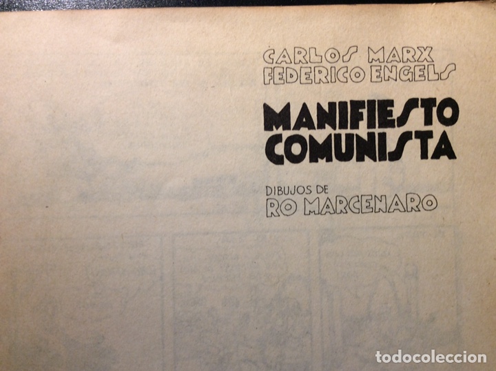 Libros antiguos: Manifiesto Comunista. Dibujos Ro Marcenaro - Foto 3 - 256083585