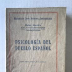 Libros antiguos: PSICOLOGÍA DEL PUEBLO ESPAÑOL. - ALTAMIRA, RAFAEL.