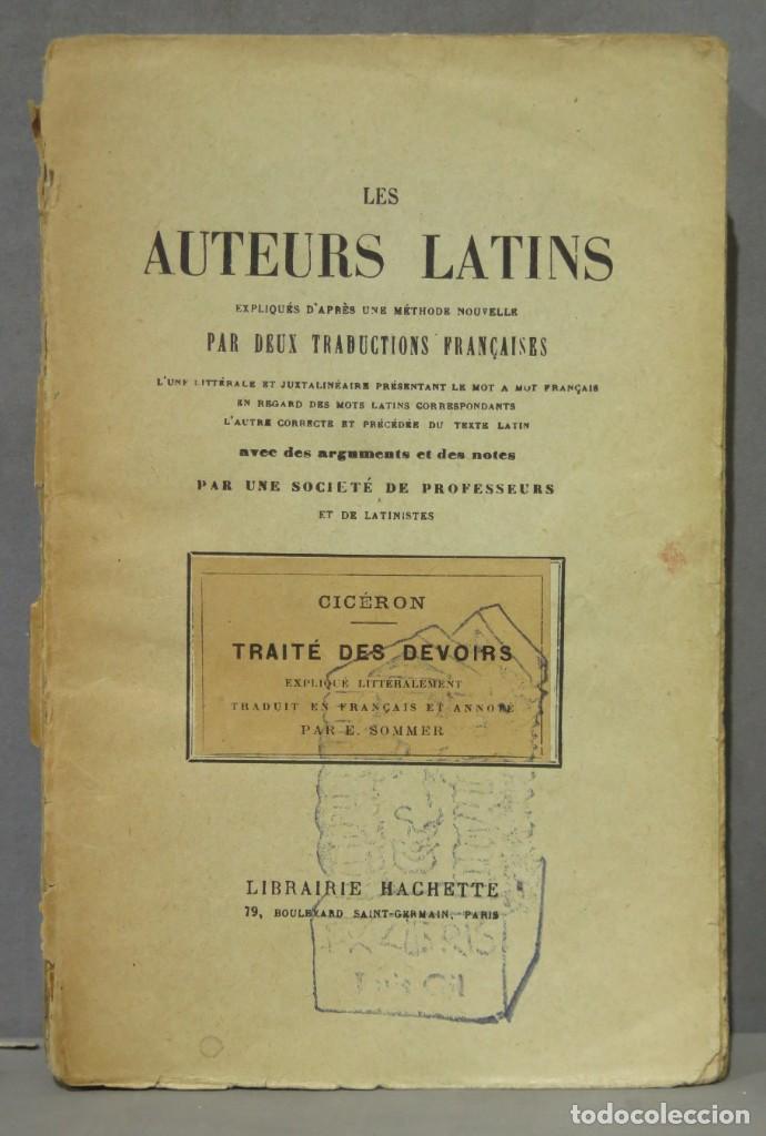 Libros antiguos: TRAITE DES DEVOIRS. CICERON - Foto 1