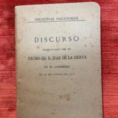 Libros antiguos: JUAN DE LA CIERVA DISCURSO. PRÓLOGO DE AZORÍN. MADRID, 1915. Lote 335038168