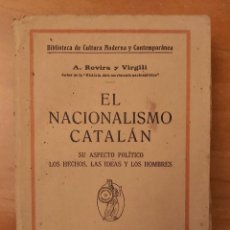 Livros antigos: 1916 ??? EL NACIONALISMO CATALÁN - A. ROVIRA Y VIRGILI. Lote 345862123