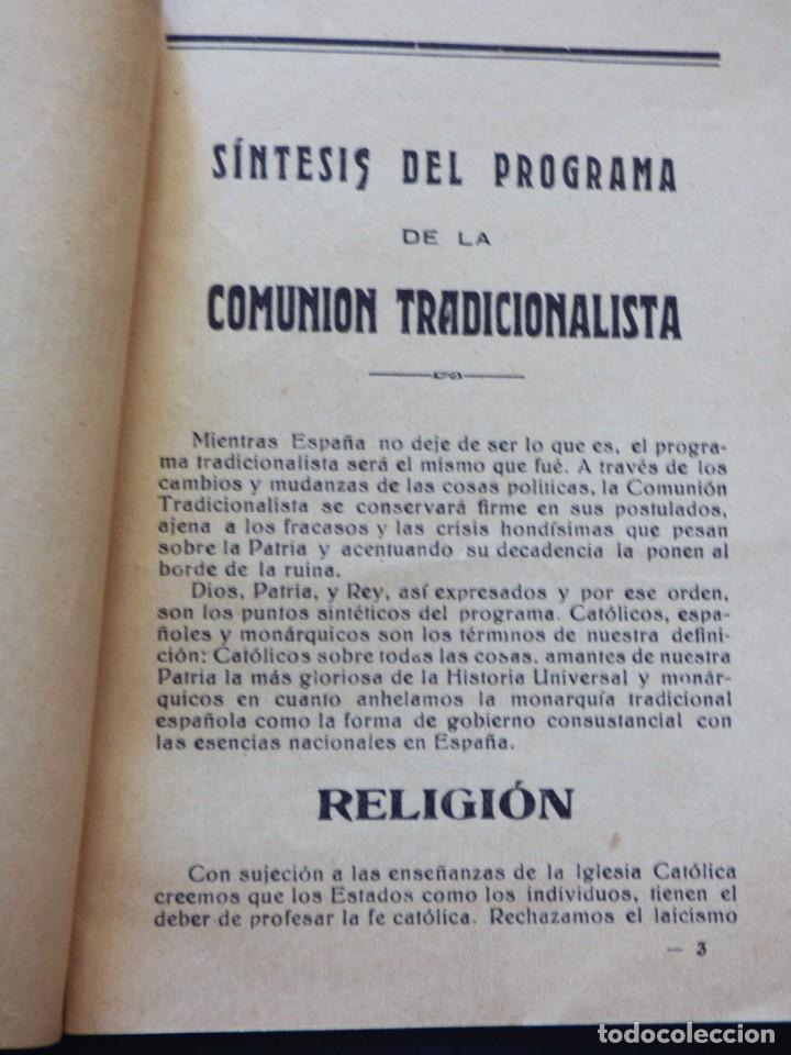 Old books: COMUNI&Oacute;N TRADICIONALISTA CARLISTA, CON BOLETIN DE ADHESI&Oacute;N. SEVILLA A&Ntilde;O 1932