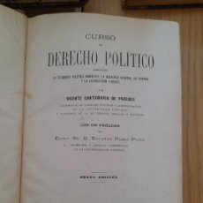 Libri antichi: CURSO DE DERECHO POLÍTICO, VICENTE SANTAMARÍA DE PAREDES, IMP. DE RICARDO, 1898. Lote 362303320