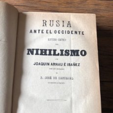 Libros antiguos: RUSIA ANTE EL OCCIDENTE JOAQUIN ARNAU 1881. Lote 365732251