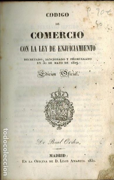 Libros antiguos: C&Oacute;DIGO DE COMERCIO CON LA LEY DE ENJUICIAMIENTO - Foto 1