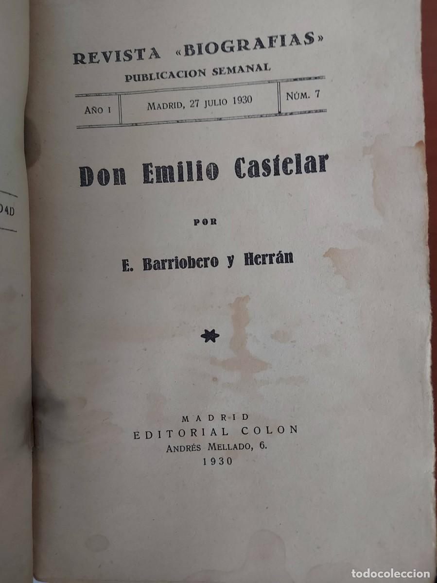Libros antiguos: CASTELAR - BARRIOBERO Y HERRAN, E. - Foto 3