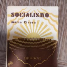 Libros antiguos: MARÍN CIVERA. SOCIALISMO. VALENCIA, CUADERNOS DE CULTURA 1930. CUBIERTA DE RENAU. Lote 401532404