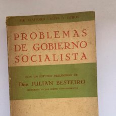 Libros antiguos: PROBLEMAS DE GOBIERNO SOCIALISTA (BOLS 5)