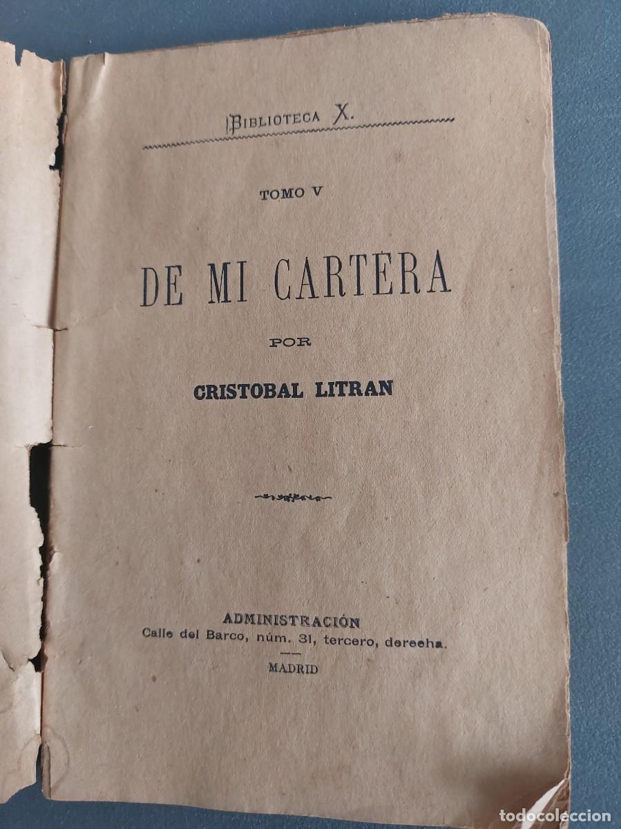 Libros antiguos: De mi cartera - Cristobal Litran - Foto 2