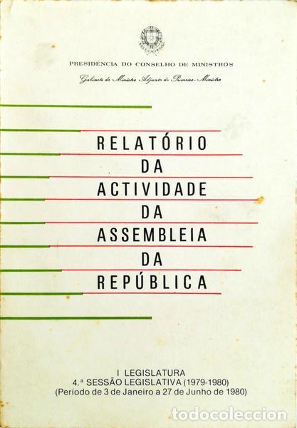 Libros antiguos: RELAT&Oacute;RIO DA ACTIVIDADE DA ASSEMBLEIA DA REP&Uacute;BLICA. - Foto 1