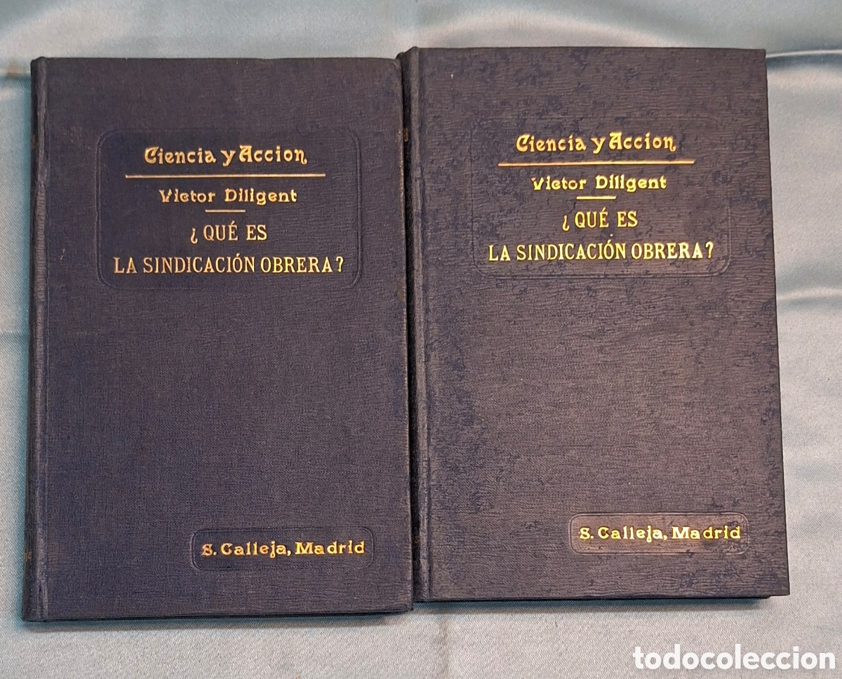 Libros antiguos: Sindicaci&oacute;n Obrera, tomos 1 y 2.