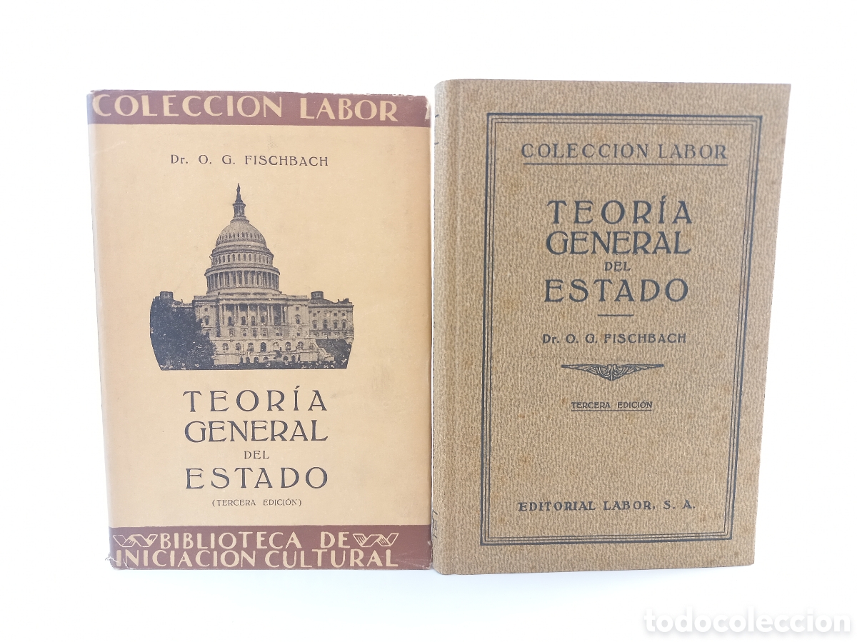 Libros antiguos: Teor&iacute;a General del Estado. Fischback. Labor, 1934.