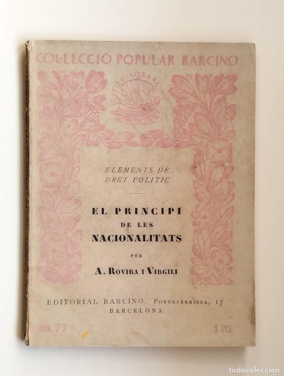 Libros antiguos: El Principi de les Nacionalitats