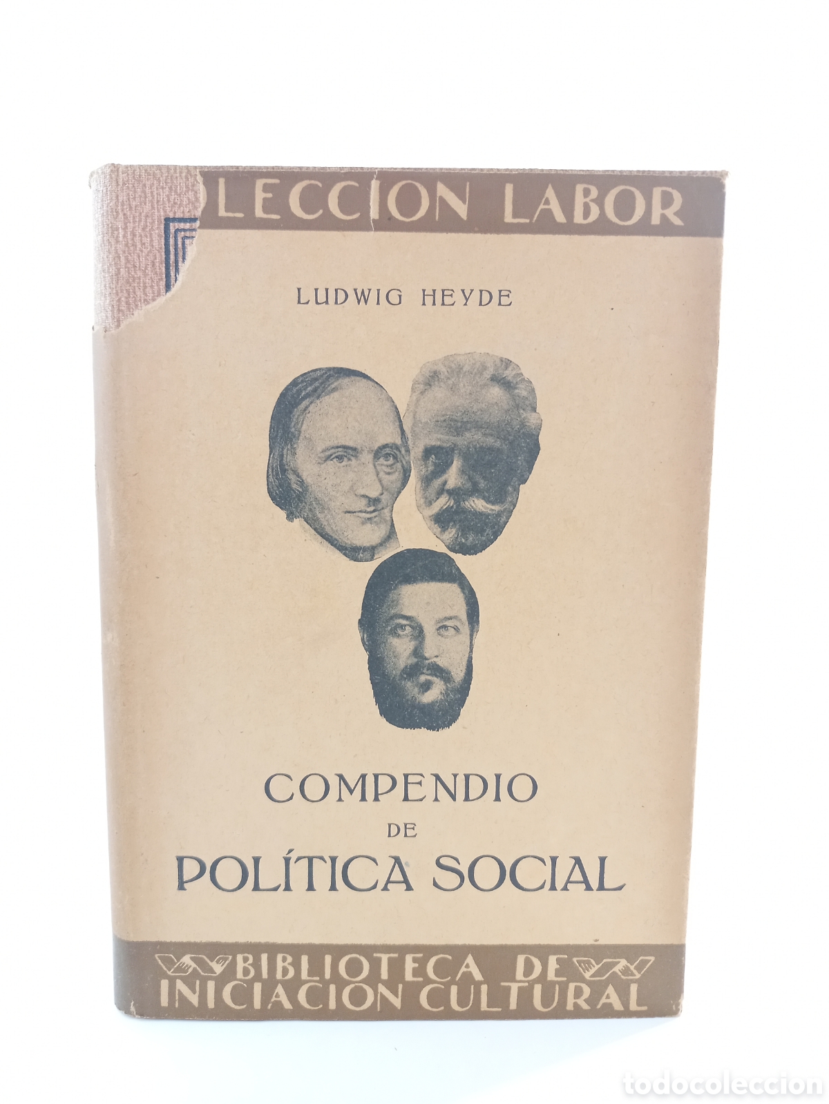 Libros antiguos: Compendio de Pol&iacute;tica Social. Ludwig Heide. Labor, 1931. Ilustrado.
