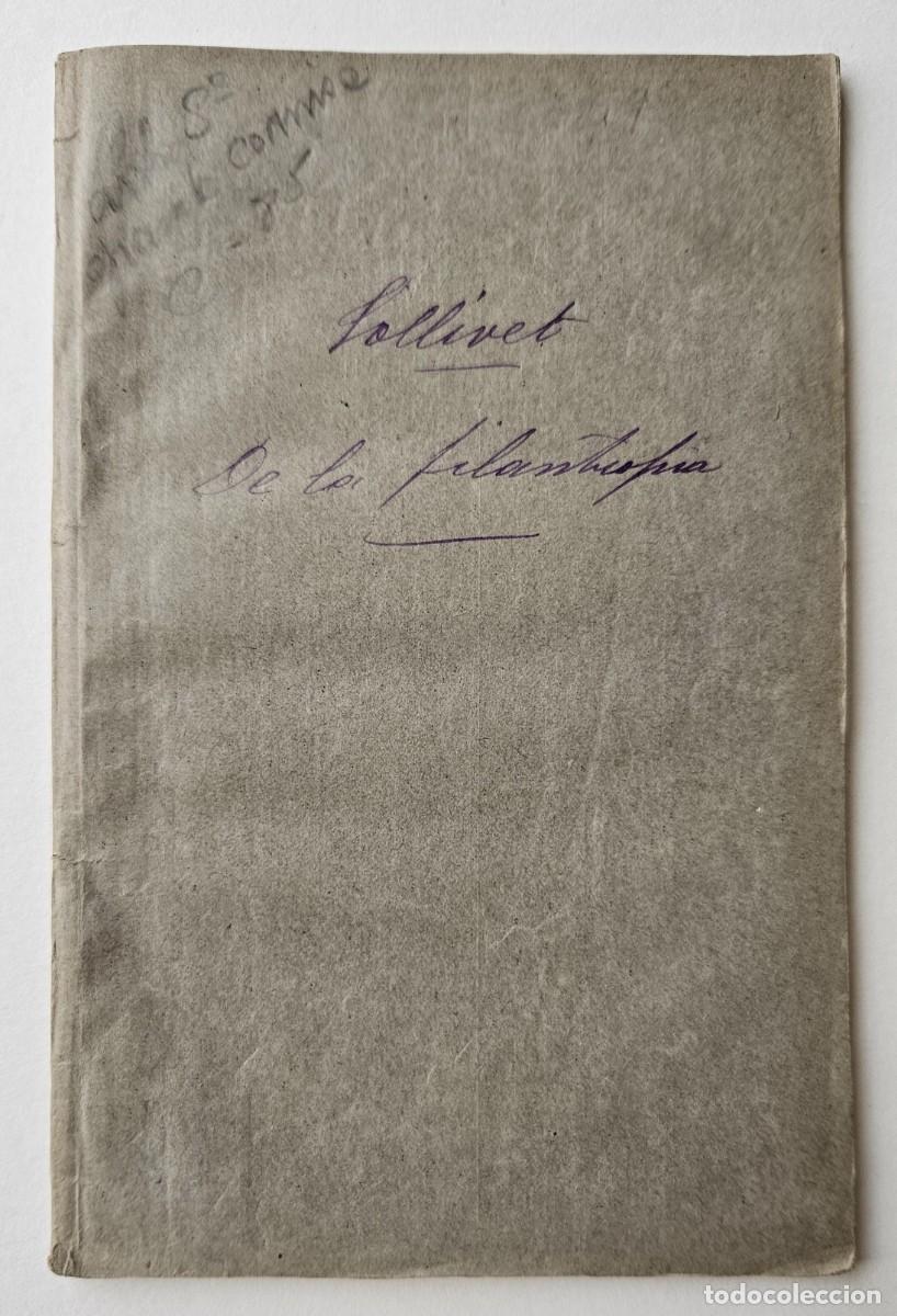 Libros antiguos: De la filantrop&iacute;a inglesa. Jollivet. 1842.
