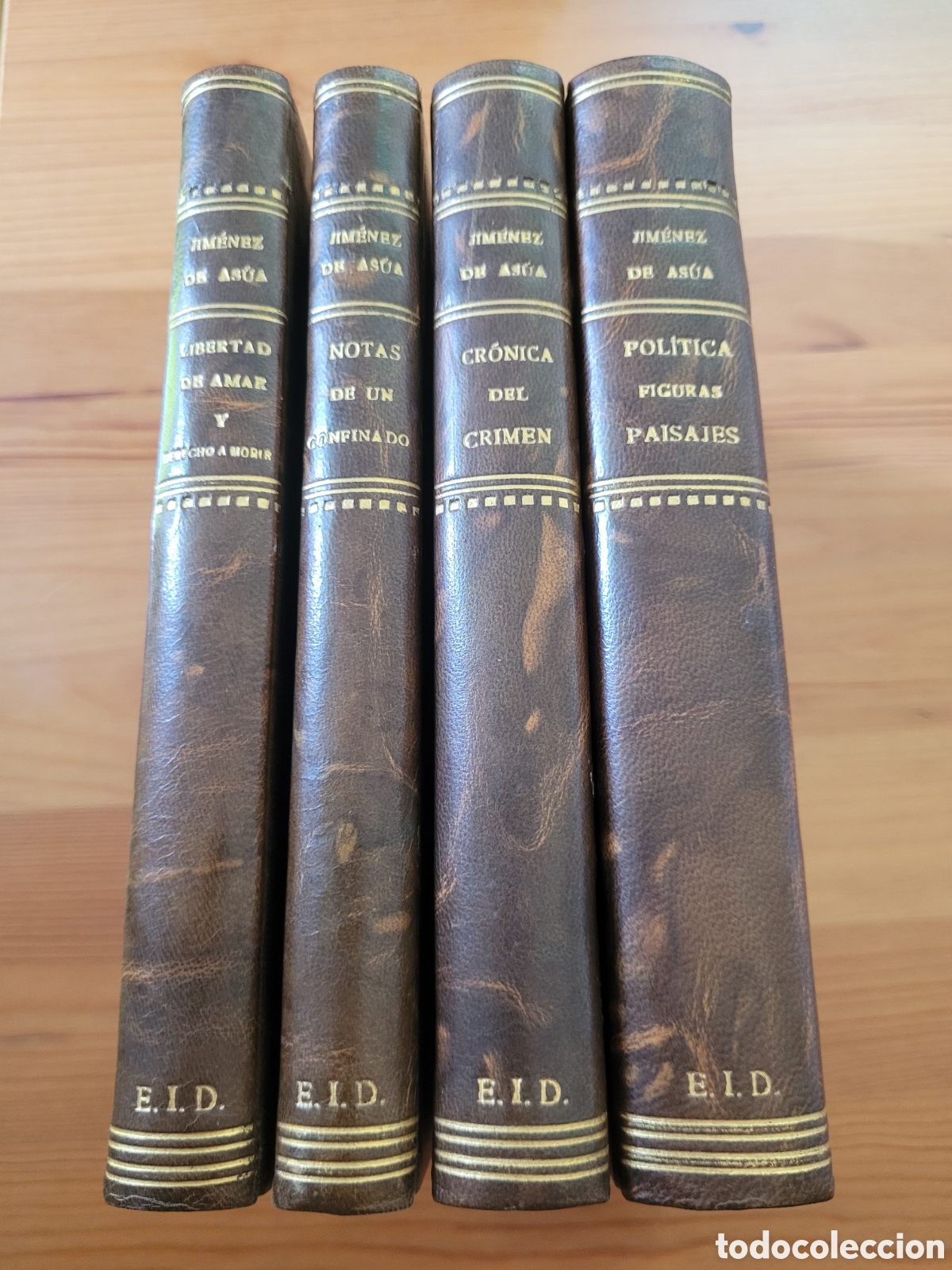 Libros antiguos: Luis Jim&eacute;nez de As&uacute;a &ndash; Colecci&oacute;n de 4 primeras ediciones (1927-1930) Encuadernaci&oacute;n lujo media piel