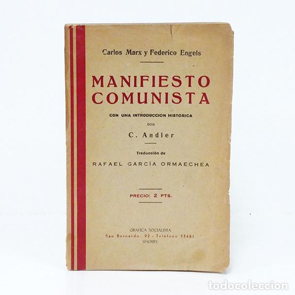 Libros antiguos: MARX (C.) y ENGELS (F.). Manifiesto comunista