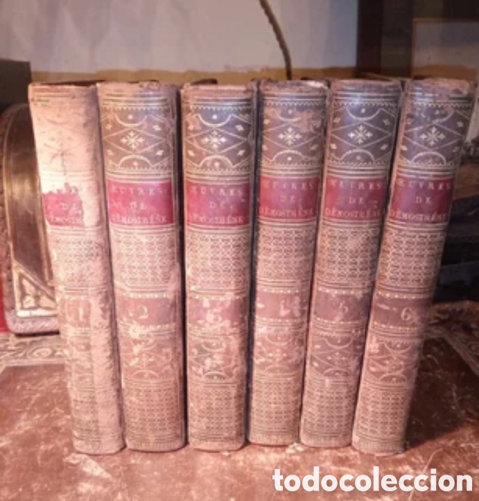 Libros antiguos: 1804 obras de Demostenes 6 Tomos