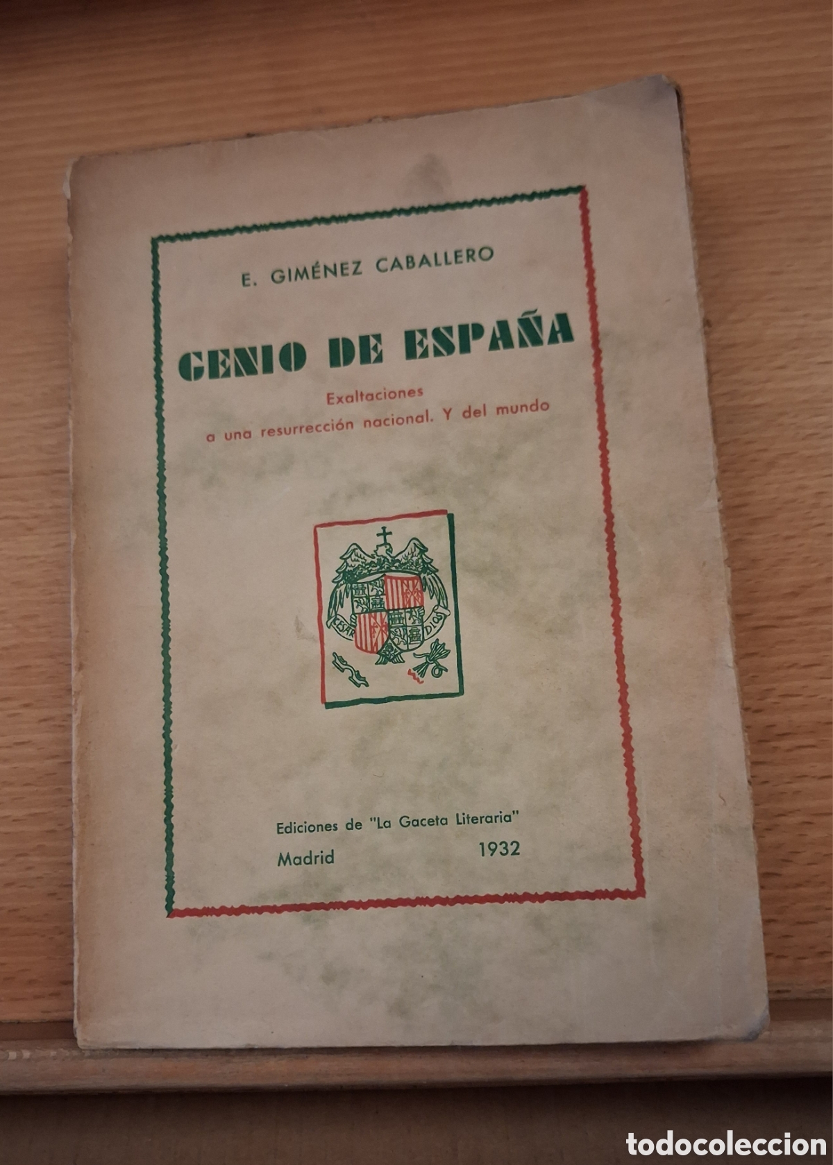 Libros antiguos: E. GIMENEZ CABALLERO. GENIO DE ESPA&Ntilde;A. MADRID 1932.