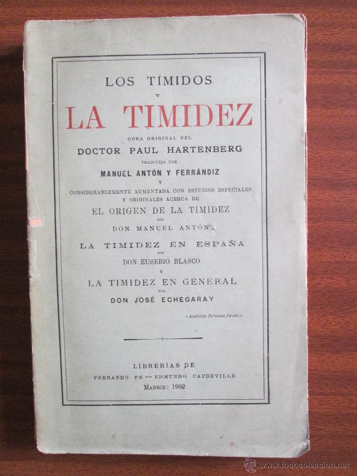 Libros antiguos: Los t&iacute;midos y la timidez --- Paul Hartenberg - Foto 1