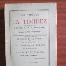 Libros antiguos: LOS TÍMIDOS Y LA TIMIDEZ --- PAUL HARTENBERG. Lote 54827819