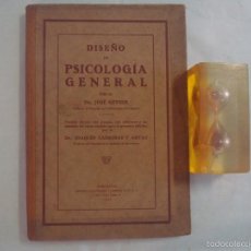 Libros antiguos: JOSÉ GEYSER. DISEÑO DE PSICOLOGIA GENERAL. 1927. FOLIO. 1A EDICIÓN.