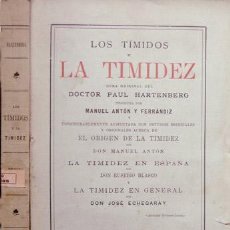 Libros antiguos: HARTENBERG, PAUL (1871-1949). LOS TÍMIDOS Y LA TIMIDEZ. 1902.