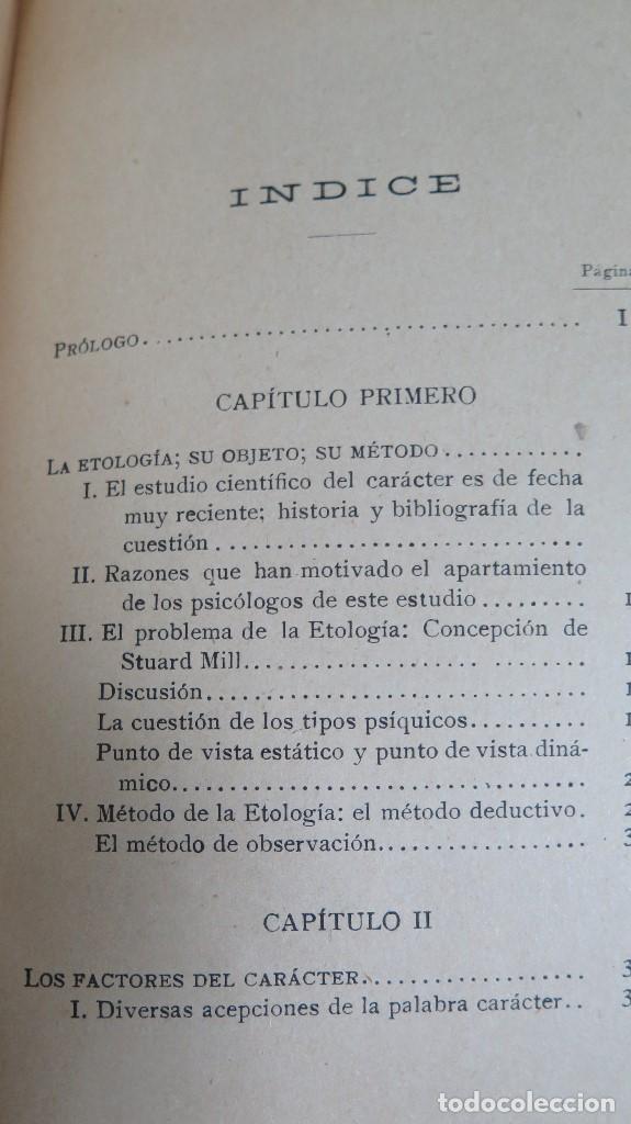Libros antiguos: 1910.- EL CARACTER. P. MALAPERT - Foto 3
