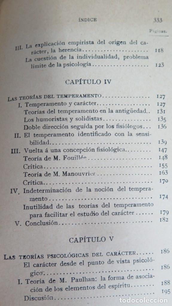 Libros antiguos: 1910.- EL CARACTER. P. MALAPERT - Foto 5