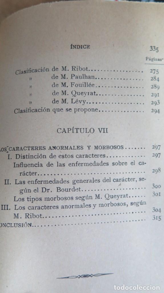 Libros antiguos: 1910.- EL CARACTER. P. MALAPERT - Foto 7