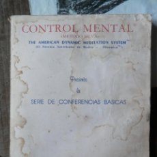 Libri antichi: CONTROL MENTAL MÉTODO SILVA. ¿1975?