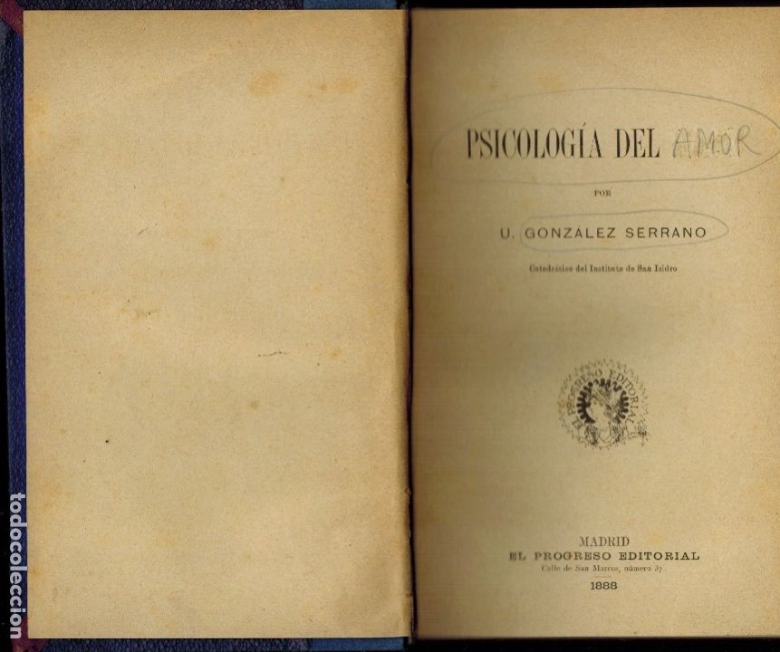 Libros antiguos: PSICOLOG&Iacute;A DEL AMOR - Foto 1