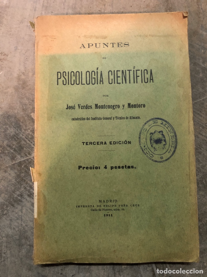 Libros antiguos: Apuntes de psicolog&iacute;a cient&iacute;fica - Foto 1