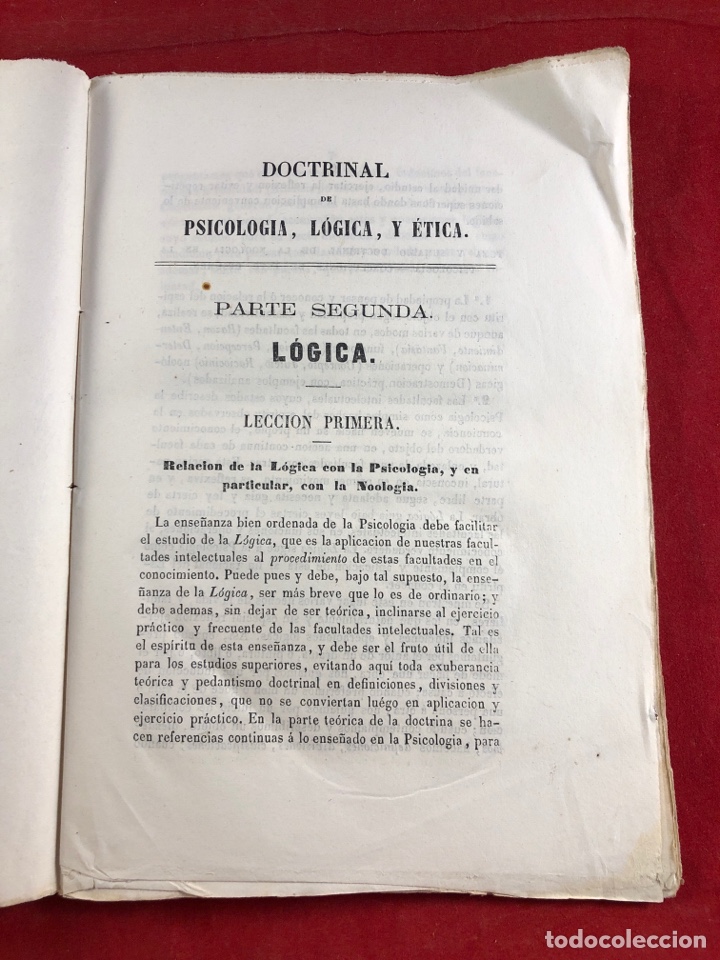 Libros antiguos: DOCTRINAL DE PSICOLOG&Iacute;A L&Oacute;GICA Y &Eacute;TICA 1863 - Foto 2
