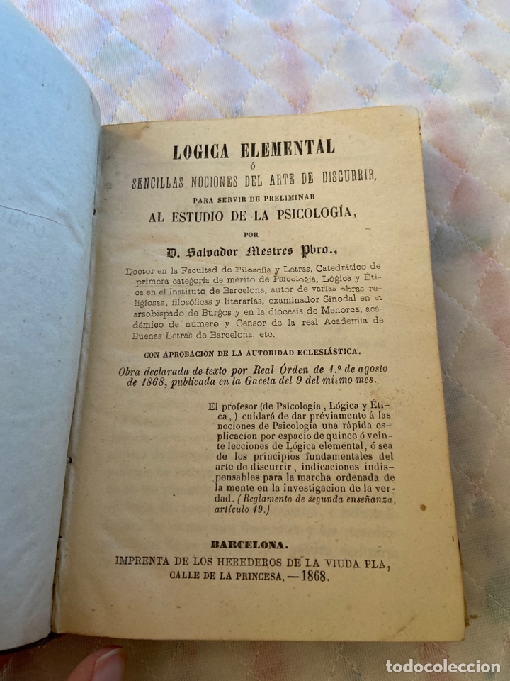 Libros antiguos: L&oacute;gica elemental - Foto 1