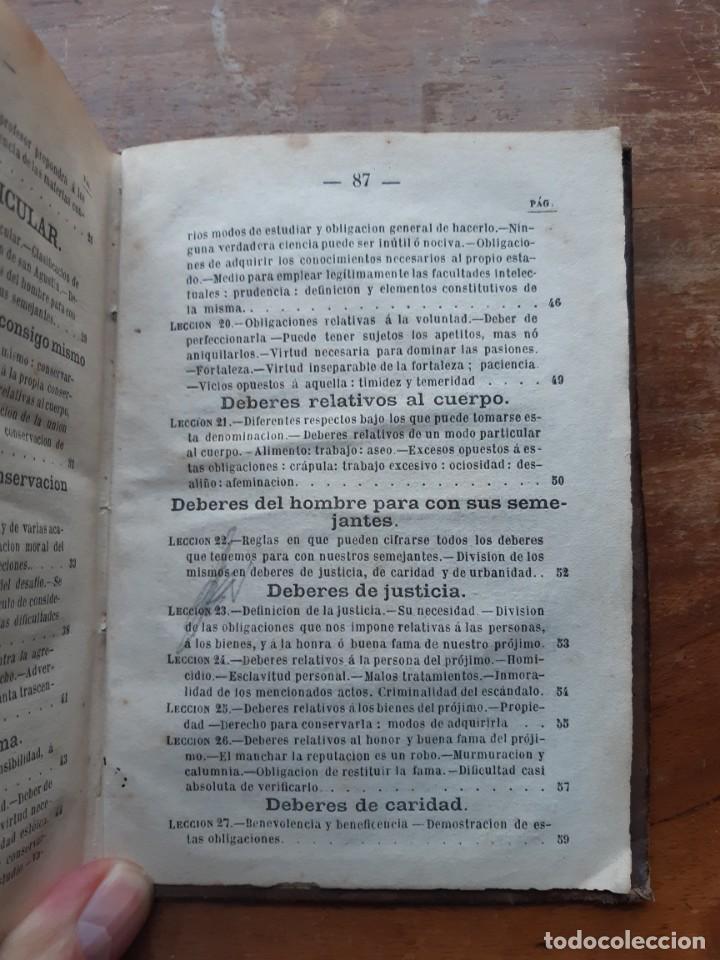 Libros antiguos: Lecciones de psicolog&iacute;a 1871 - Foto 2