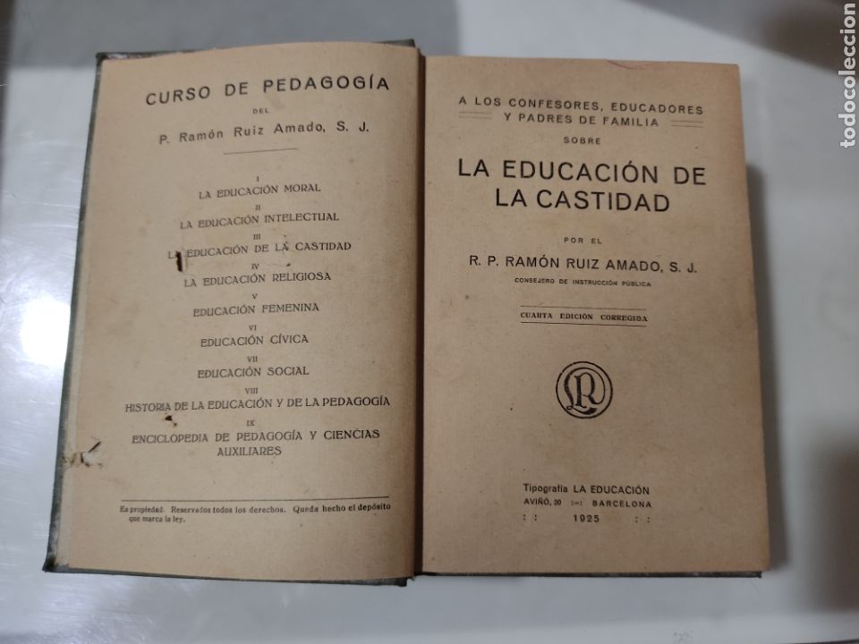 Libros antiguos: La educaci&oacute;n de la castidad - Foto 1