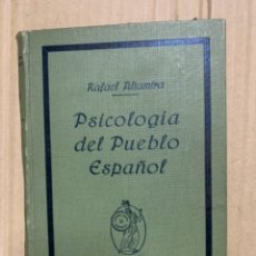 Libros antiguos: PSICOLOGÍA DEL PUEBLO ESPAÑOL DE RAFAEL ALTAMIRA (BOLS, 6)