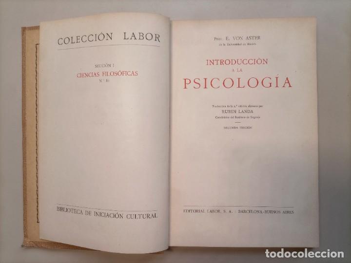 Libros antiguos: Introducci&oacute;n a la Psicologia - Foto 4