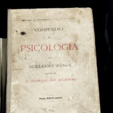 Libros antiguos: COMPENDIO DE PSICOLOGIA, GUILLERMO WUNDT✔️PEDIDO MINIMO 5€