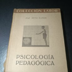 Libros antiguos: KLEMM, OTTO: PSICOLOGIA PEDAGOGICA. BARCELONA, ED. LABOR 1935
