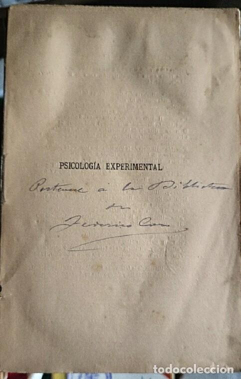 Libros antiguos: Psicolog&iacute;a experimental - Foto 2