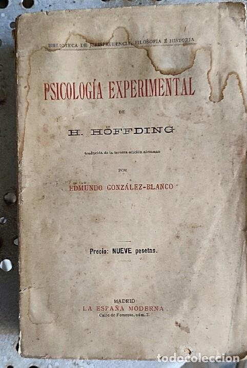 Libros antiguos: Psicolog&iacute;a experimental - Foto 6